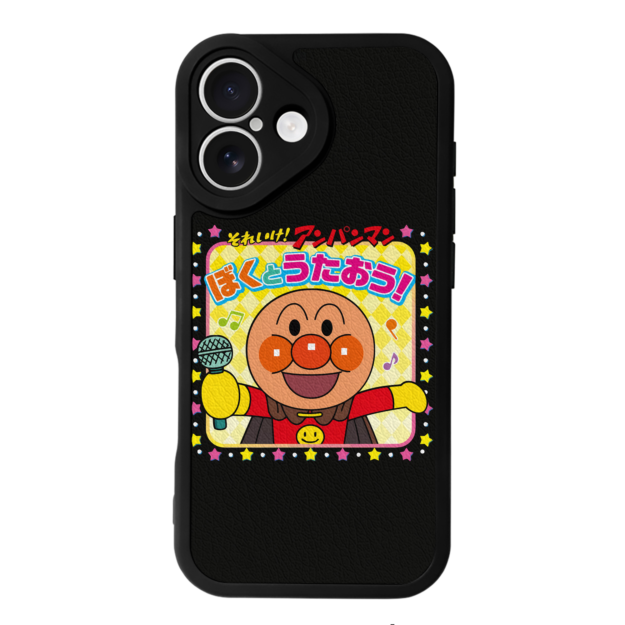 （画像用） アンパンマン Anpanman 【iPhone 16シリーズ対応】シリコンスマホケース（レザー調） 材質：シリコン